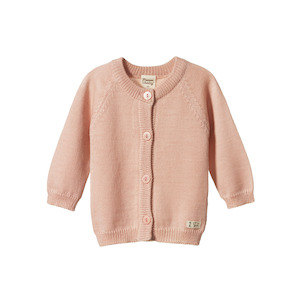 Nature Baby- Merino Knit Cardigan- Rose Dust