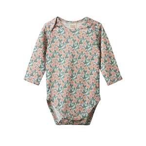 Nature Baby: Nature Baby - Merino Esseintial L/S Bodysuit -Garland Print