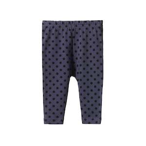 Nature Baby: Nature Baby - Leggings - Violet Polka Dot Print
