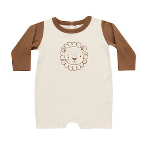 Quincy Mae - Long Sleeve Romper - Lion
