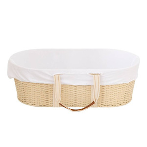 Baby Blanket Wraps: Nestling Moses Basket With Mattress - Natural