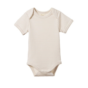 Nature Baby - Short Sleeve Bodysuit - Nettle Sailor Stripe