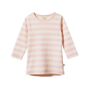 Nature Baby - Long Sleeve Cloud Tee - Cotton Candy Stripe