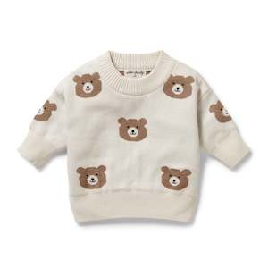 Wilson & Frenchy - Organic Knitted Jacquard Jumper - Beary Cute