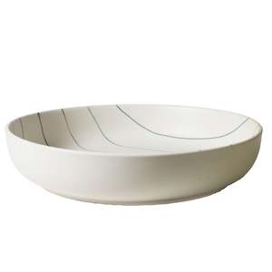 Robert Gordon - Salad Bowl - Coastal Junction Cream w Green Stripe