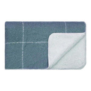 Cushions: Grid Sherpa Throw - Blue
