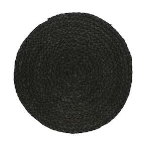CC Interiors - Woven Jute Placemat - Black