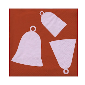 Broste Paper Napkin Jingle Light Purple/Brown