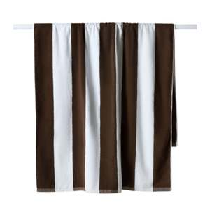Citta Stripe Beach Towel - Cocoa/White