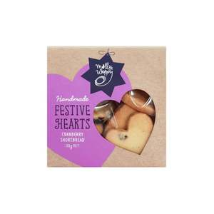 Snacks: Festive Cookies - Shortbread Cranberry Hearts