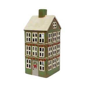 French Country - Alsace Tea Light Grande Chalet Christmas Green