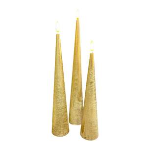Cone Candle - 25cm - Gold