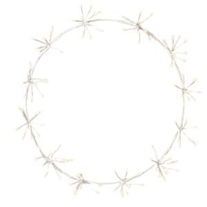 Seed Lights: Large Light Up White Wreath 50cm