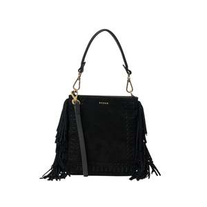 Saben - Coco Mini Bag - Black Suede + Fringe