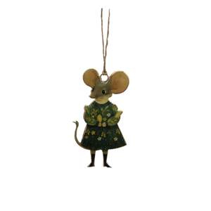 Edna Forest Green Hanging Mouse
