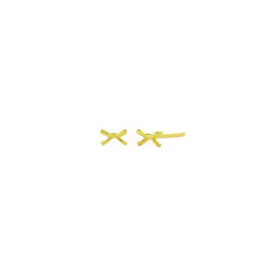 Sophie: Sophie - Micro Bow Studs - Gold
