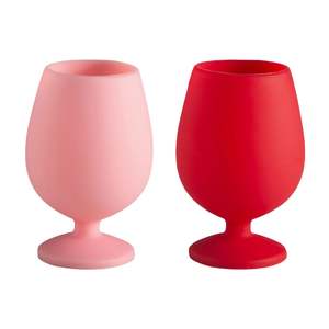 Porter Green - Stemm Silicone Wine Set - Cherry Blush