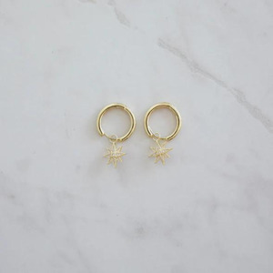 Valentines Edit: Sophie - Star Gazing Hoop Huggies - Gold