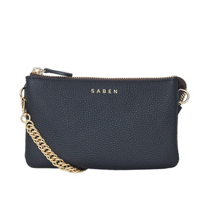 Saben - Lily Crossbody Bag - Black + Gold Curb Chain