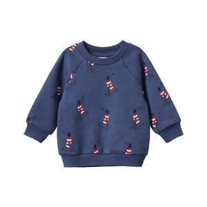 Nature Baby - Emerson Sweater - Best Friend Indigo Print
