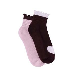 Socks: Hommey- Cosy Crew Socks 2 Pack - Peony