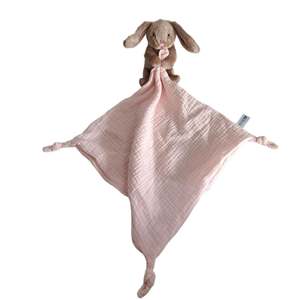 Toys: Petite Vous- Muslin Comfort Blanket Bella the Bunny- Pink