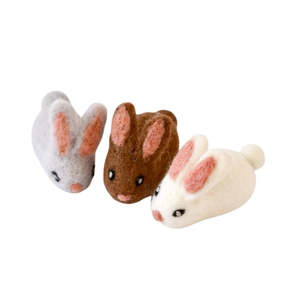 Toys: Felt Rabbits- 3 Rabbits