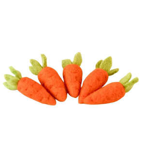 Felts Carrots- 5 Orange Carrots