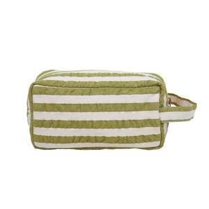 Mosey Me - Pistachio Seersucker Dopp kit