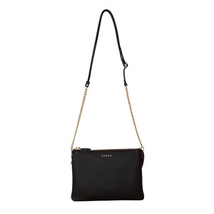 Gift Ideas: Saben - Feature Strap Chain - Gold Curb + Black Leather