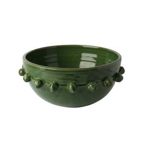Terracotta Bowl - Green - 32x15cm