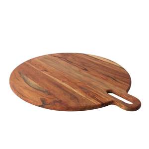 Kitchenware: Acacia Platter with Handle - 50x57cm
