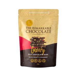 Confectionery Chocolate: Chocolate Block - Milk Choc - Peanut & Strawberries