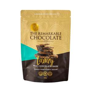 Confectionery Chocolate: Luxury Milk Chocolate Bark - Manuka Honeycomb & Sesame