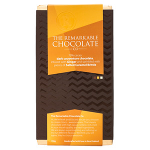 Dark Chocolate Ginger and Salted Caramel Bar