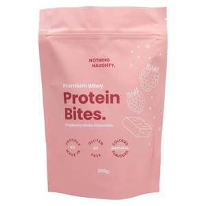 Snacks: Nothing Naughty - Protein Bites- Strawberry White Choc