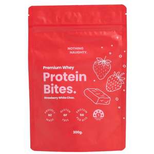 Snacks: Nothing Naughty - Protein Bites- Raspberry White Chocolate