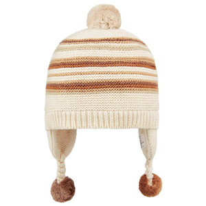 Hats 1: Organic Earmuff Heart Beanie - Feather