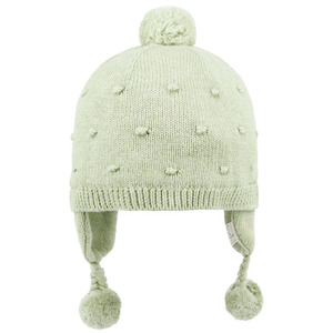 Organic Earmuff Popcorn Beanie - Mist