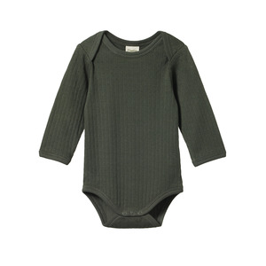 Nature Baby - Long Sleeve Bodysuit Pointelle - Thyme