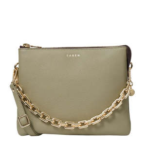 Saben - Matilda Crossbody Bag - Eucalyptus + Chunky Chain