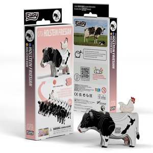 Toys: Eugy - Fresian Cow - 3D Cardboard Model Kit