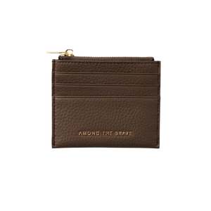 Small Chocolate Leather Card Holder