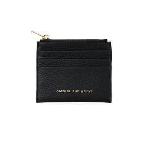 Small Black Leather Card Holder