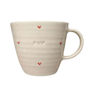 Brogan Handmade Pottery - Mug - White Heart 'MUM'