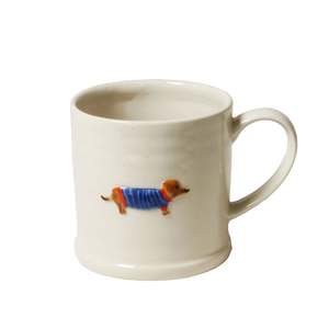 Robert Gordon - Large Favourite Things Mug - Dachshund Blue Jacket