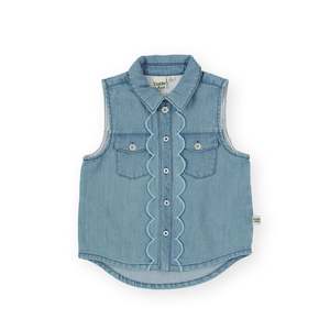 Goldie + Ace - Scallop Edge Chambray Vest