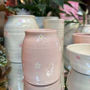 Brogan Handmade Bud Vase - Petite Flowers - Pink