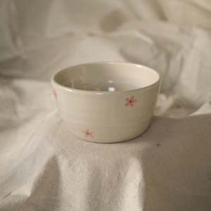Brogan Handmade Snack Bowl - Petite Flowers - White