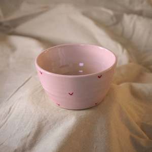 Brogan Handmade Snack Bowl - Hearts - Pink